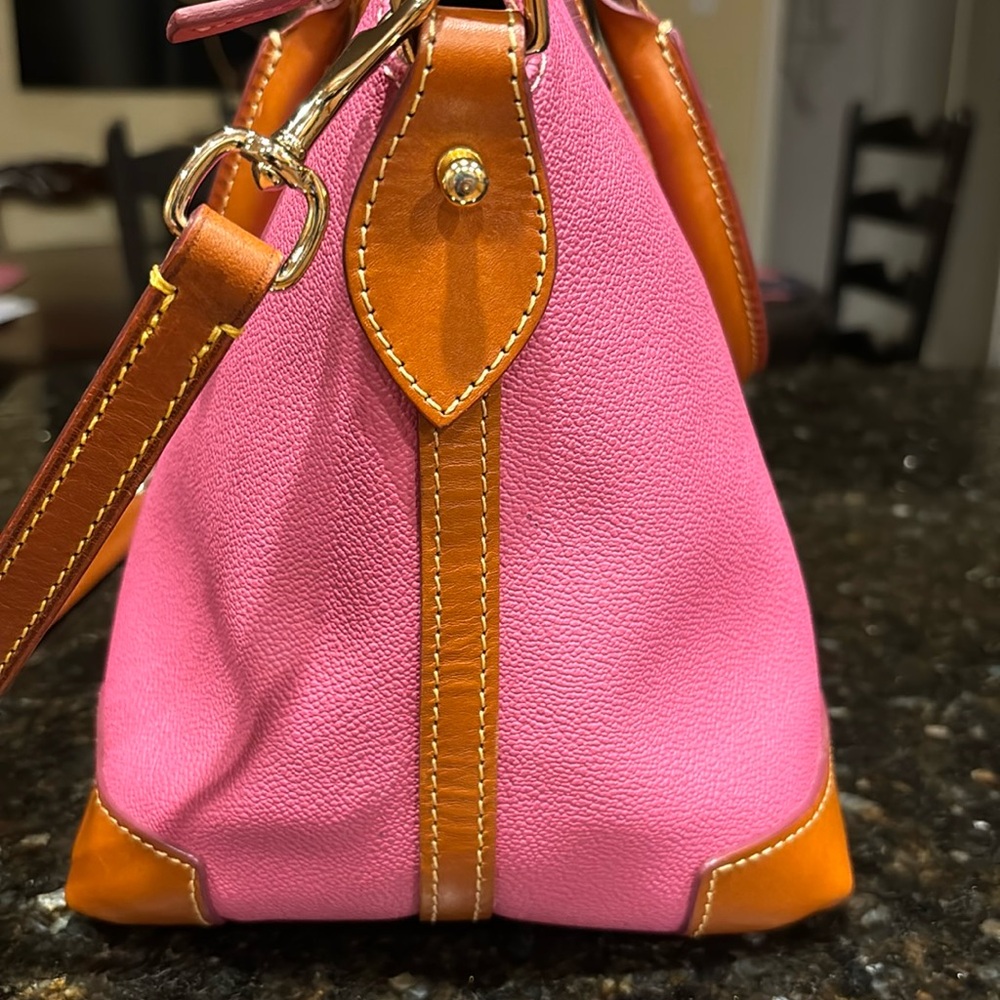 Dooney & Bourke Pink and Tan Satchel - Picture 5 of 16